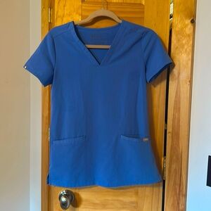 Figs Casma scrub top size XXS, ceil blue